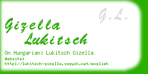 gizella lukitsch business card